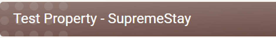 The property name shown at the left of the top bar